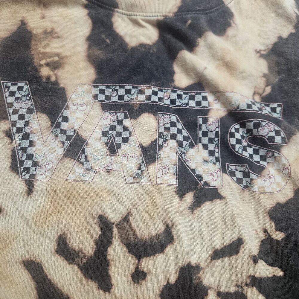 Vans Tshirt Tie Dye Checkered Cherries Size Small - Picture 4 of 5